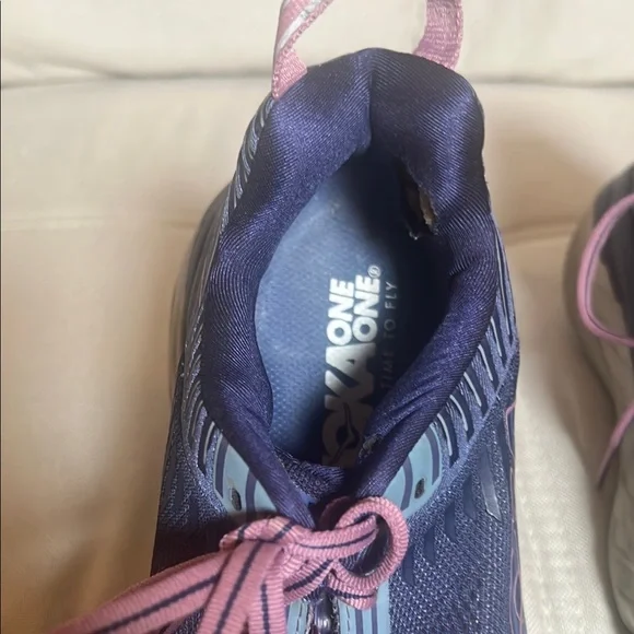 Hoka Navy and Purple Athletic Shoes Size 8.5 - Picture 6 of 13